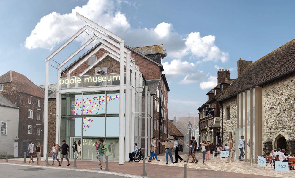 An artists impression of the front of Poole Museum - ZMMA